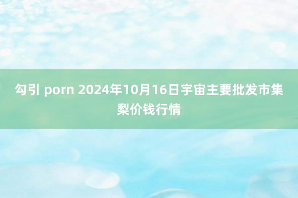 勾引 porn 2024年10月16日宇宙主要批发市集梨价钱行情
