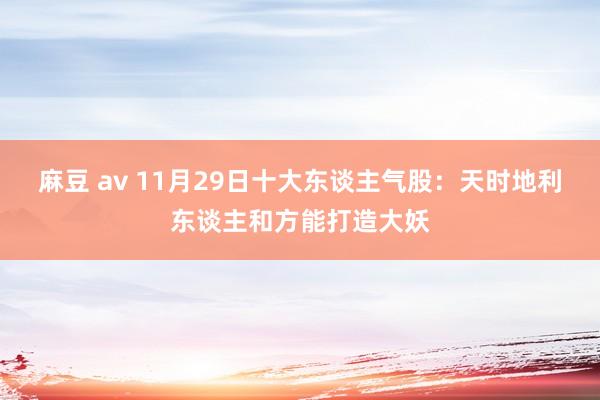 麻豆 av 11月29日十大东谈主气股：天时地利东谈主和方能打造大妖