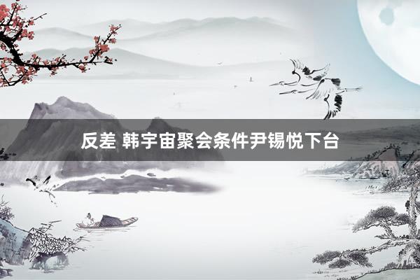 反差 韩宇宙聚会条件尹锡悦下台