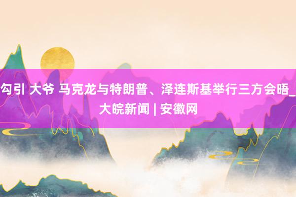 勾引 大爷 马克龙与特朗普、泽连斯基举行三方会晤_大皖新闻 | 安徽网