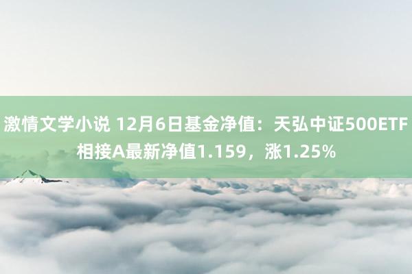 激情文学小说 12月6日基金净值：天弘中证500ETF相接A最新净值1.159，涨1.25%