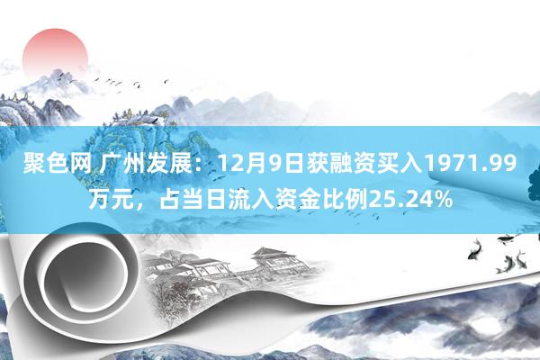 聚色网 广州发展：12月9日获融资买入1971.99万元，占当日流入资金比例25.24%