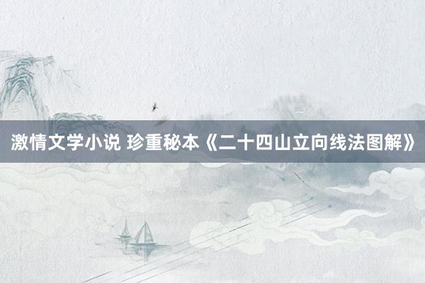 激情文学小说 珍重秘本《二十四山立向线法图解》
