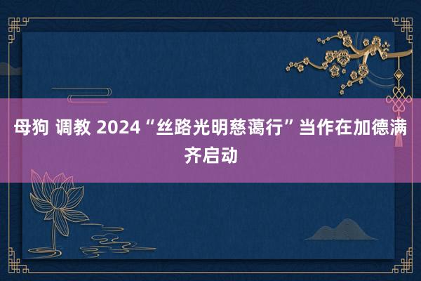 母狗 调教 2024“丝路光明慈蔼行”当作在加德满齐启动