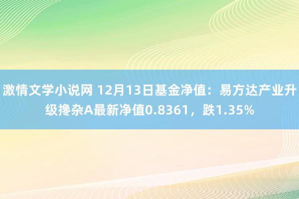激情文学小说网 12月13日基金净值：易方达产业升级搀杂A最新净值0.8361，跌1.35%