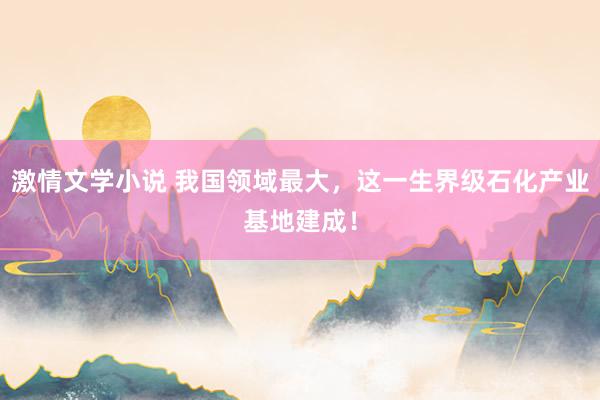 激情文学小说 我国领域最大，这一生界级石化产业基地建成！