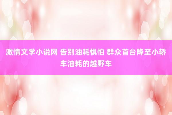 激情文学小说网 告别油耗惧怕 群众首台降至小轿车油耗的越野车