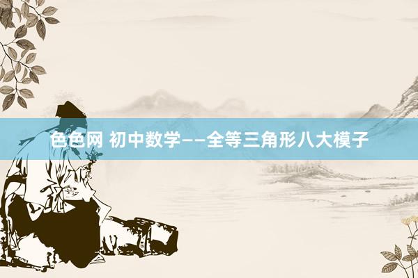 色色网 初中数学——全等三角形八大模子