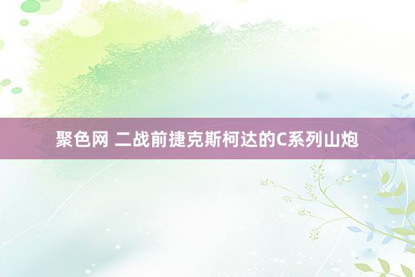 聚色网 二战前捷克斯柯达的C系列山炮