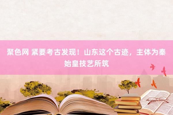 聚色网 紧要考古发现！山东这个古迹，主体为秦始皇技艺所筑