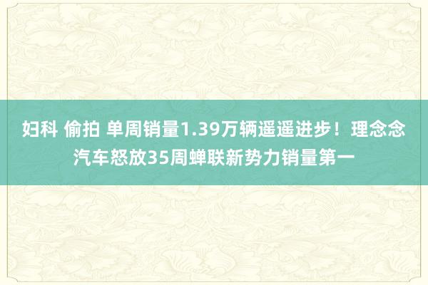 妇科 偷拍 单周销量1.39万辆遥遥进步！理念念汽车怒放35周蝉联新势力销量第一