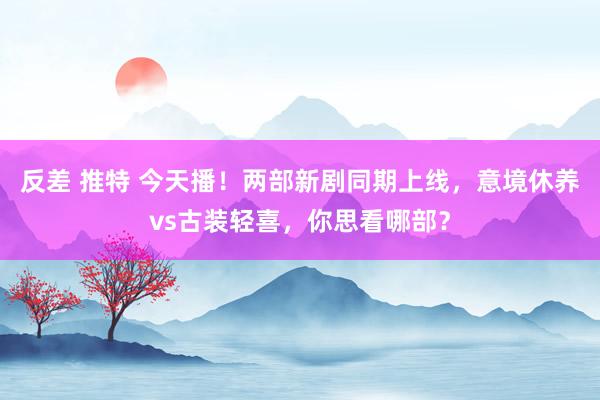 反差 推特 今天播！两部新剧同期上线，意境休养vs古装轻喜，你思看哪部？