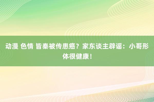 动漫 色情 皆秦被传患癌？家东谈主辟谣：小哥形体很健康！