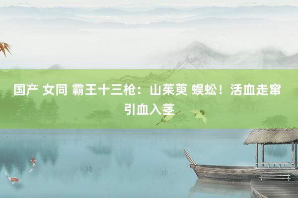 国产 女同 霸王十三枪：山茱萸 蜈蚣！活血走窜 引血入茎