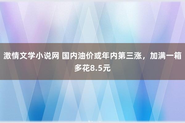 激情文学小说网 国内油价或年内第三涨，加满一箱多花8.5元